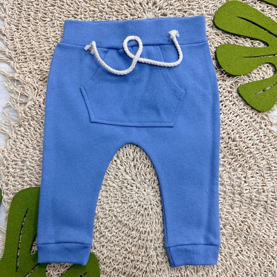 Conj. Body Manga Curta Gatinho e Calça - Azul Bic